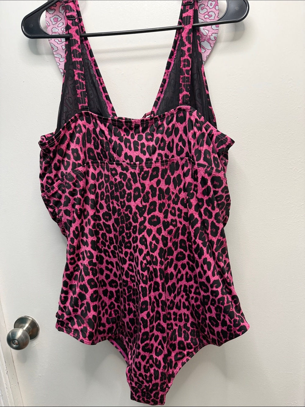 torrid Pink & Black Leopard One-Piece Swimsuit - Picture 4 of 5
